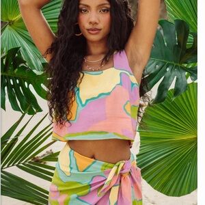 Show Me Your Mumu Tara Crop top in Summer Sorbet